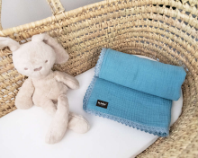 La bebe™ Muslin Blanket Art.132865 Blue