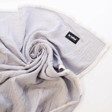 La bebe™ Muslin Blanket Art.132868 Grey Высококачественное  муслиновое одеялко/пледик 70x100см