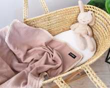 La bebe™ Muslin Blanket Art.132914 Violet Bērnu augstākās kvalitātes muslina sedziņa/plediņš 70x100cm