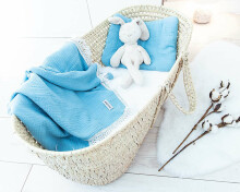 Baby Love Muslin Blanket Art.132915 Turquoise Высококачественное  муслиновое одеялко/пледик