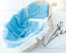 Baby Love Muslin Blanket Art.132915 Turquoise Bērnu augstākās kvalitātes muslina sedziņa/plēdiņš