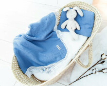Baby Love Muslin Blanket Art.132916 Jeans Высококачественное  муслиновое одеялко/пледик