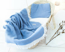 Baby Love Muslin Blanket Art.132916 Jeans Высококачественное  муслиновое одеялко/пледик