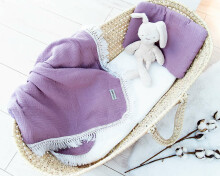 Baby Love Muslin Blanket Art.132919 Violet Bērnu augstākās kvalitātes muslina sedziņa/plēdiņš