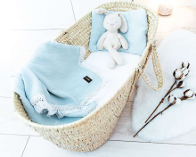 La bebe™ Muslin Blanket Art.132920 Blue