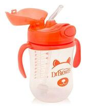 Dr.Browns First Straw Cup  Art.TC91013-INTL Mācību krūzīte ar salmiņu un atsvaru no 6 mēnešu vecuma,  270ml