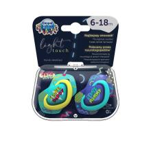 CANPOL BABIES silikona māneklītis, simetrisks NEON LOVE, 6-18m, 2 gab, 22/653_blu