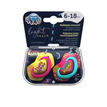 CANPOL BABIES silikona māneklītis, simetrisks NEON LOVE, 6-18m, 2 gab, 22/653_pin