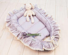 La Bebe™ Babynest Art.133393 Grey Ligzdiņa - kokons jaundzimušajiem