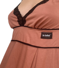 La Bebe™ Nursing Cotton Mia Art.133505 Toffee Ночная сорочка (ночнушка) для беременных и кормящих