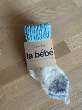 La Bebe™ Lambswool Natural Eco Socks Art.133519 Blue Dabīgas vilnas adītas bērnu zeķītes