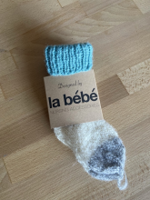 La Bebe™ Lambswool Natural Eco Socks Art..133519 Blue Натуральные шерстяные носочки для новорожденного