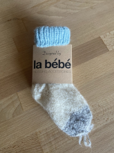 La Bebe™ Lambswool Natural Eco Socks Art..133519 Blue Натуральные шерстяные носочки для новорожденного