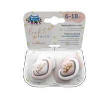 CANPOL BABIES silikona māneklītis, simetrisks ROYAL BABY, 6-18m, 2 gab, 22/651_pin