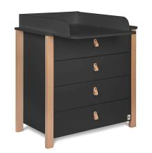 YappyKids Etude Art.133672 Anthracite Bērnu kumode ar pārtinamu virsmu