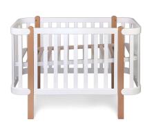YappyKids Etude Art.133674 White  Детская деревянная кроватка