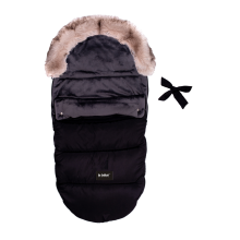 La bebe™ Sleeping bag Winter Footmuff Art.83956 Black Универсальный теплый мешок для санок/коляски