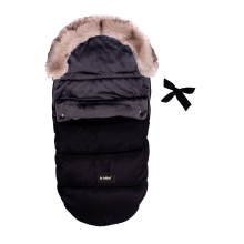 La bebe™ Sleeping bag Winter Footmuff Art.83956 Black Universāls silts guļammaiss ragavām/ratiem
