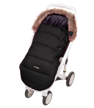 La bebe™ Sleeping bag Winter Footmuff Art.83956 Black Universāls silts guļammaiss ragavām/ratiem