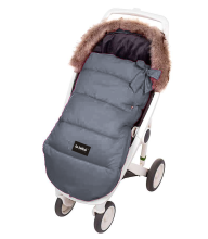 La bebe™ Sleeping bag Winter Footmuff Art.83956 Grey Universāls silts guļammaiss ragavām/ratiem