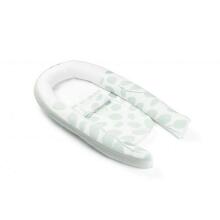 Doomoo Baby Cocoon Art.246928 Leaves Aqua Green Гнездышко – кокон для новорожденных Babynest