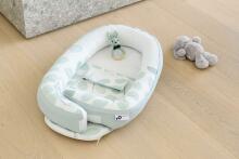 Doomoo Baby Cocoon Art.246928 Leaves Aqua Green Гнездышко – кокон для новорожденных Babynest