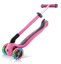 Globber Go Up Deluxe Lights Art.646-106 Deep Pink skrejritenis ar LED gaismiņam 4 vienā