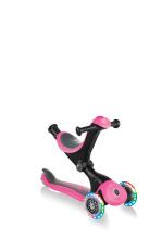 Globber Go Up Deluxe Lights Art.646-106 Deep Pink skrejritenis ar LED gaismiņam 4 vienā