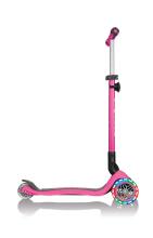Globber Go Up Deluxe Lights Art.646-106 Deep Pink skrejritenis ar LED gaismiņam 4 vienā