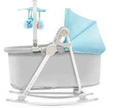 KinderKraft'21 Unimo Grey 5 in 1 Art.KBUNIMUPBLU0000 Blue Bērnu šūpuļkrēsliņš-gultiņa pieci vienā