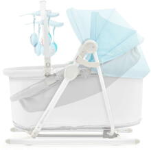 KinderKraft'21 Unimo Grey 5 in 1 Art.KBUNIMUPBLU0000 Blue Bērnu šūpuļkrēsliņš-gultiņa pieci vienā