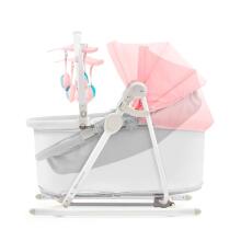 KinderKraft'21 Unimo Grey 5 in 1 Art.KBUNIMUPPNK0000 Pink Кроватка - колыбель - качалка 5в1