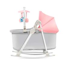 KinderKraft'21 Unimo Grey 5 in 1 Art.KBUNIMUPPNK0000 Pink Кроватка - колыбель - качалка 5в1