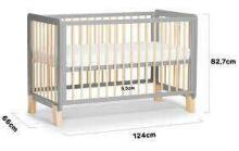 Kinder Kraft Lunky  Art.KFLUNK0MWHT0000 White  детская кроватка с матрасом 120x60см