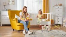 Kinder Kraft Lunky  Art.KFLUNK0MWHT0000 White  детская кроватка с матрасом 120x60см