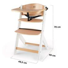 KinderKraft Enock Art.KHENOCOPWHT0000 White  Стульчик для кормления с вкладышом