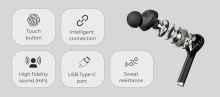 Garett  Wireless Earbuds Sound Smart  Art.134662 Black Bezvadu austiņas