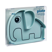 Done by Deer Silicone Stick&Stay Plate, Elphee, Blue