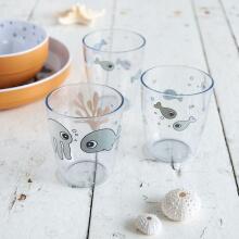 Done by Deer Yummy mini glass 3 pcs Sea friends, Mustard Детские стаканчики 3 шт. 120 мл