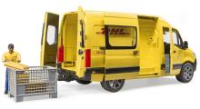 BRUDER 1:16 piegādes auto MB Sprinter DHL ar vadītāju, 02671