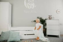 YappyKids Mini Art.135000 White  Bērnu istabas kumode ar pārtinamu virsmu