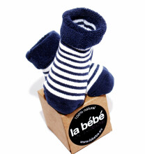 La bebe™ Natural Eco Cotton Baby Socks Art.135036 Rose Натуральные хлопковые носочки для новорожденного [made in Estonia]