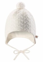Reima Lintu Art.518385-0110 Детская вязаная шапочка на завязочках из 100% шерсти мериноса (Размеры: 34-42 см)