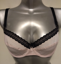 La Bebe™ Lingerie Basic Bio Cotton Art.135070 Powder Mīksto bļodiņu grūtnieču/barošanas krūšturis ar stīpiņām un stabilu krūšu atbalstu