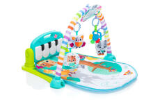Fillikid Funkids Pianomat Art.CC9690  Blue Детский развивающий коврик с пианино и дугой с подвесками, со звуком