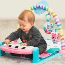 Fillikid Funkids Pianomat Art.CC9691 Pink Детский развивающий коврик с пианино и дугой с подвесками, со звуком