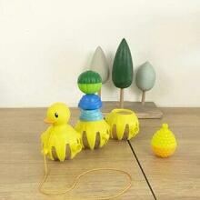 LALABOOM pērļu komplekts Pull Along Duck, 10gab.,  BL330