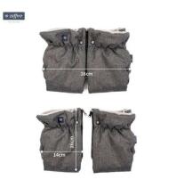 Ratiņu cimdi-mufta WOOL (divdaļīgie) MELANGE GRAPHITE Womar M-070