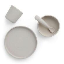 Jollein Dinner Set Silicone Nougat Art.705-007-00093 Silikona trauku komplekts