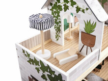 Ikonka  Dollhouse LED Art.KX5944 Koka leļļu māja ar mēbelēm